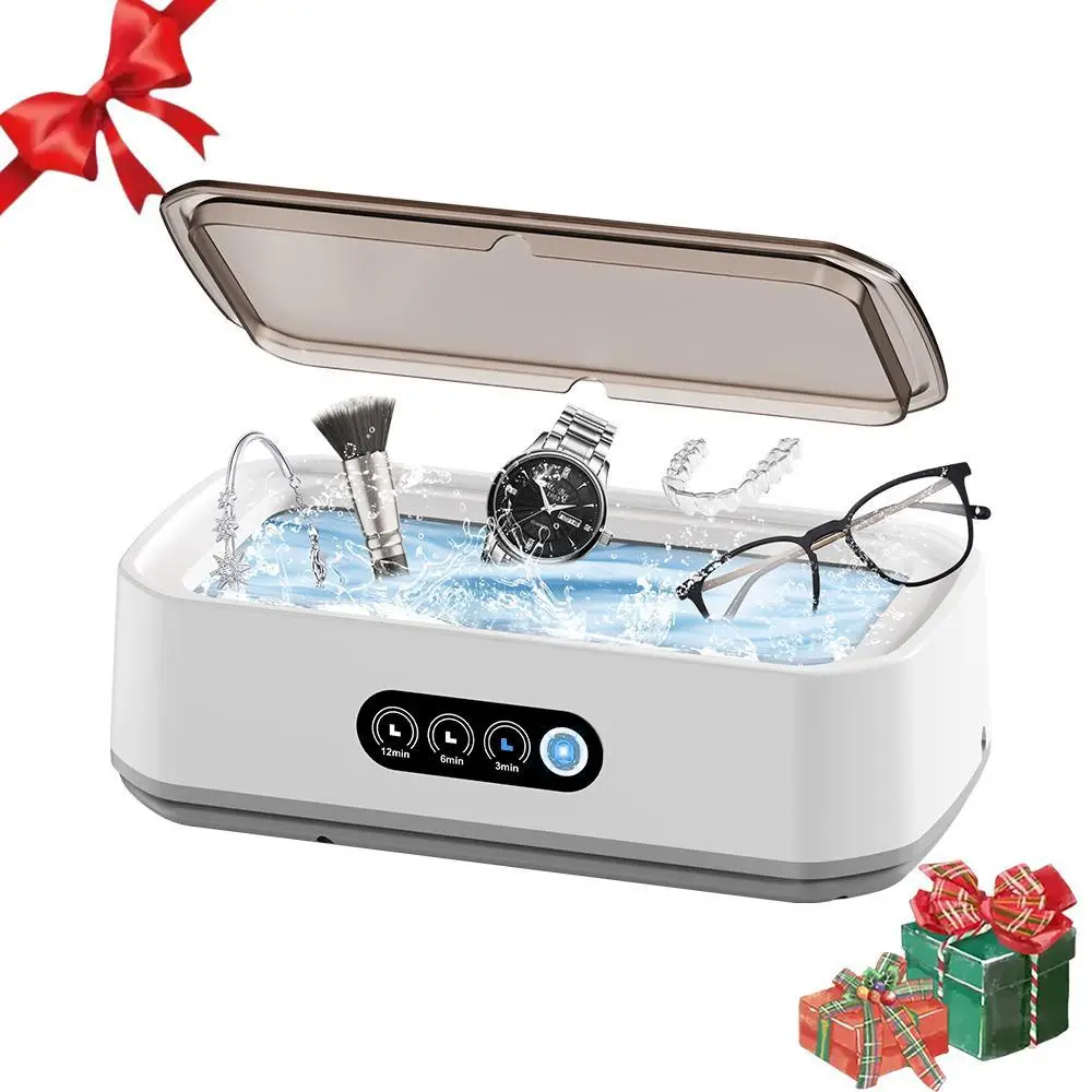 650ML Ultrasonic Cleaner, Large Capacity Glasses Cleaner, Jewelry Cleaner, Household Cleaning Equipment for Home Use