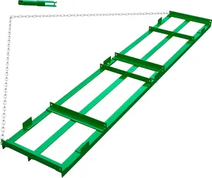 OEDRO 8 Ft Drag Harrow Driveway Grader Landscape Power Rake for ATV, UTV, Tractor, Mower Tow Behind Yard Lawn Leveling Tool with 6 Ft Heavy Duty Chain