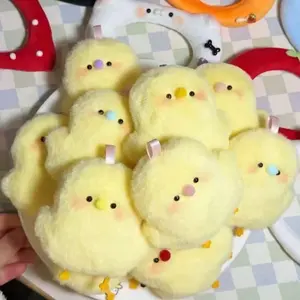 New Cute Quacking Chicken Plush Keychain, Cartoon Chick Animal Handmade Toy, Adorable Stuffed Hanging Ornament