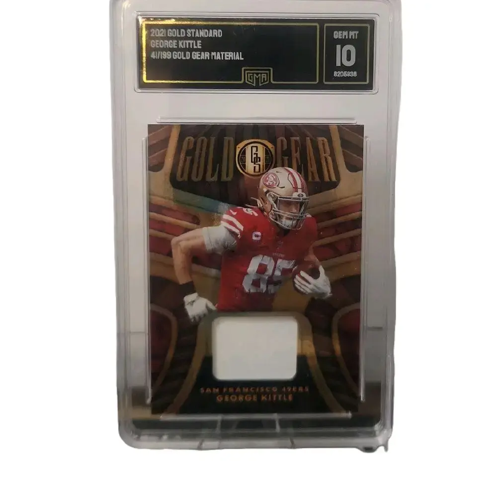 2021 Panini Gold Standard George Kittle Patch Sports Trading Card - Gem Mint 10, 41/199 Collectible