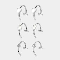 6Pcs Faux Lip Rings