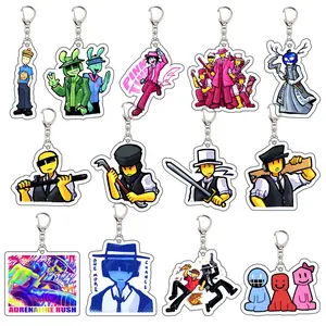 Game Forsaken - Guest 1337, Noob, Shedletsky Acrylic Keychains, Bag Accessories Jewelry, Fans & Friends Gift, Kawaii Bag Accessory, Cool Collectible Gift for Fans, Aesthetic Merch for Players