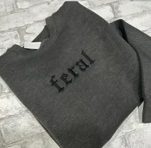 Feral Embroidered Sweatshirt Casual Clothing,Casual Everyday Sweatshirt