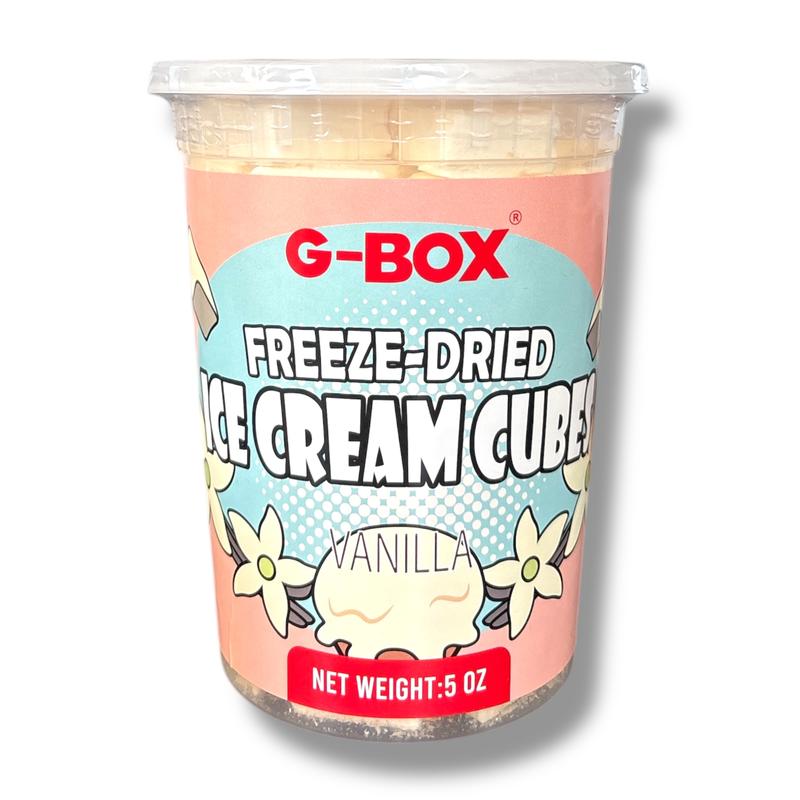 G-Box Freeze Dried Ice Cream Cubes in Air-tight Sealed Container | Vanilla | Chocolate | Snack Dessert
