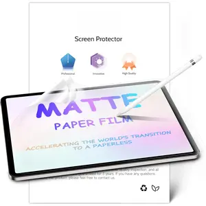 2 Pack Like Paper Screen Protector for iPad 10th 2022 10.9" & iPad 11th A16 2025 11", Matte Anti Glare PET Film/Blue Light Filter Eye Protection Cover/Drawing & Writing Feel Like on Paper