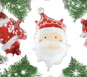Santa Claus Foil Balloon | 37x60cm (14.6x23.6 inches)  | Christmas Decorations | Festive Holiday Party Supplies