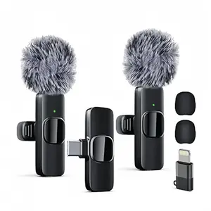Wireless Mini Lavalier Microphone for Phone, Pad , Noise-Cancelling Plug & Play Lapel Mic with USB Rechargeable Design, Ideal for Short-Video Creation, Vlogs and Live Streaming-MM1