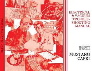 1980 Ford Mustang Capri Electrical Vacuum Troubleshooting Manual - COLOR