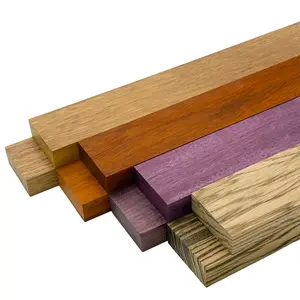 Imported Exotic Hardwood Variety Pack - Padauk, Zebrawood, Purpleheart, and Merbau