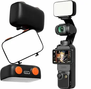 LED Fill Light for DJI OSMO Pocket 3, 800mAh Rechargeable Auxiliary LED Lighting with 6500K 3 Color Temperature and Levels Adjustable, DJI Pocket 3 Accessories Fill Light for Vlog Video Recording (Includes 1 Fill Light Only)