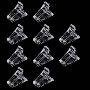 10Pcs Nail Tips Clip for Quick Building Polygel nail forms Nail clips for polygel Finger Nail Extension UV LED Builder Clamps Manicure Nail Art Tool