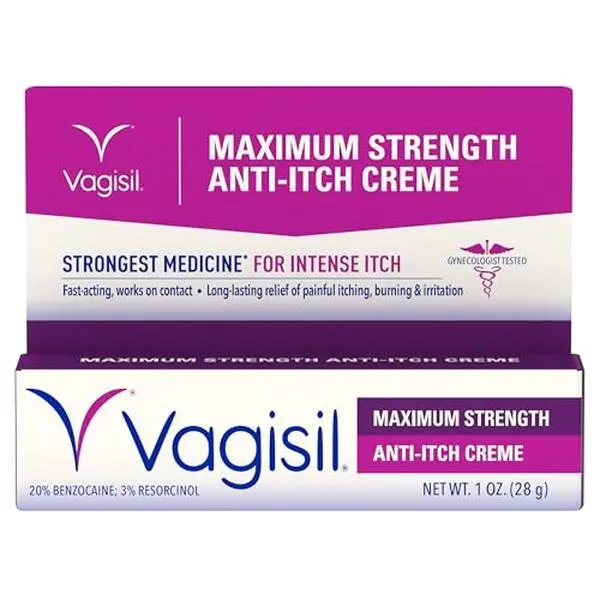 Vagisil Feminine Cream with Benzocaine for Women, 1 oz