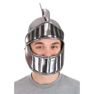 Silver Knight Soft Costume Helmet