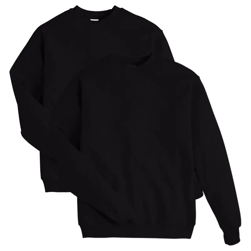 Hanes Ecosmart Men's Fleece Sweatshirt Value 2-pack Big & Tall Sizes Crewneck Underwear Multi Pack Comfortable Fit Soft Stretch Fabric Breathable Amz9