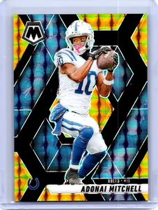 2025 Panini Mosaic #203 Adonai Mitchell Mosaic Choice Black Gold #/8