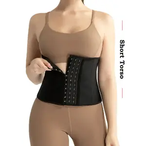 ATBUTY 9 inches Short Torso Sport Girdle Underwear Women 9 Steel Bones Latex Waist Trainer Corset Private Label Shapewear Womenswear smart  gloves