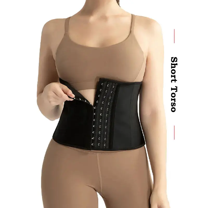 ATBUTY 9 inches Short Torso Sport Girdle Underwear Women 9 Steel Bones Latex Waist Trainer Corset Private Label Shapewear Womenswear smart  gloves