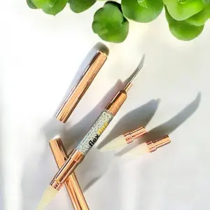 2-in-1 Nail Art Picker Pencil - Wax Tip for Rhinestones & Pointed Gel Tool + 2 Extra Heads