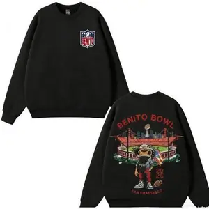 Benito Bowl 2026 Funny Football Bad Bunnie Design Sweatshirt, Team Benito , Here For The Benito Bowl The Best Haft Time Shirt, TrendWear good graphic tees quarter zip outfits city boy hoodie boxy fit