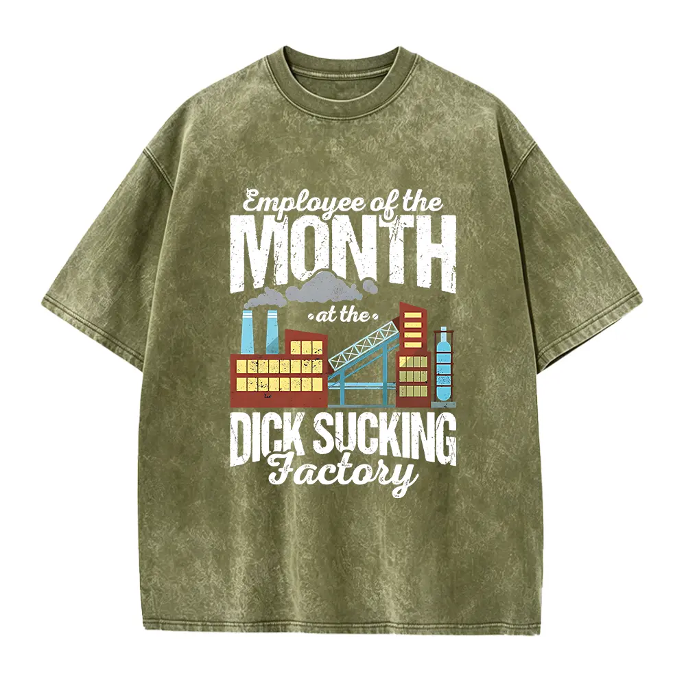 Employee of the Month at the D*** Sucking Factory T-shirt | Statement Tee | Funny Joke Top | Stag Party | Novelty Banter