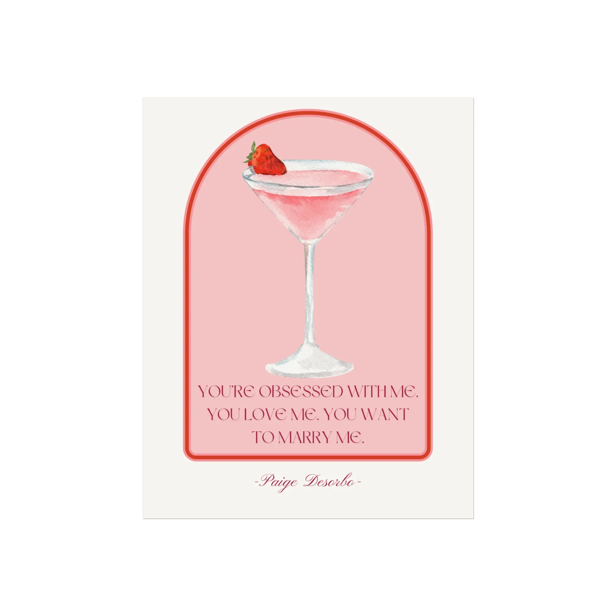 Paige Desorbo You Love Me Summer House Bar Cart Poster