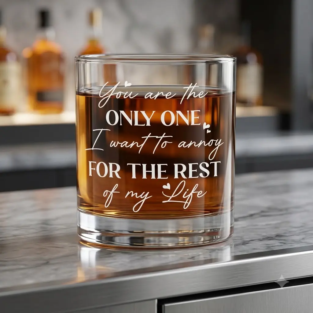 You Are The Only One I Want To Annoy Personalized Glass, Independence Day Gift, Constitution Day, Memorial Day, Whiskey Lover Gift, Happy Wedding, Friendship Whiskey Glass, State to State Engraved Bourbon Glass, Personalized Gift for Best Friend