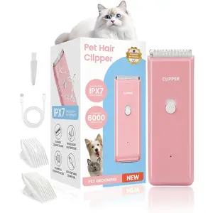 Home Professional Dog Grooming Kit Clipper for Matted & Long Hair, Cordless Pet Shaver Low Noise USB Rechargeable for Cats, Small&Medium Dogs, Handy Pet Ha
