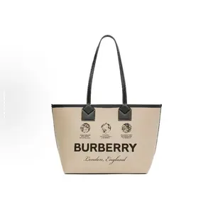 Pre-owned BURBERRY · Tote Bags Ladies Beige Medium Heritage Dual Handle Tote