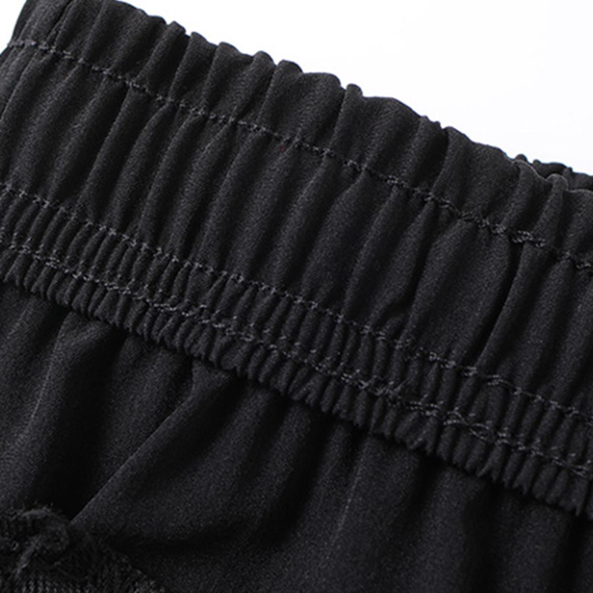 4-piece men's large-sized casual pants for spring and summer, new style baggy pants, extra wide and padded, suitable for casual sports and running.