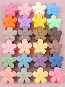 Flower Shaped Design Mini Hair Claws, Hair Claws Set, Cute Colorful Hair Claw Clips, Barrettes Hair Clips for Women & Girls, Fashion Hair Accessories for Party, Daily