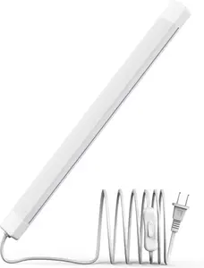 16 Inch Under Cabinet Lights,Plug and Play Under Counter Lighting,6000K Cool White with 700LM Bright,ETL Light Bar with ON/Off Switch for Kitchen,Under Desk,Workbench