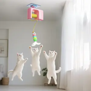 Smart Motion Sensor Cat Door Toy Electric Interactive Hanging Toy for Indoor Cats Automatic Playtime Solution