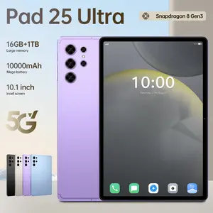 10.1-Inch Android 15 Tablet, 16GB RAM + 1TB Storage, Octa/Deca-Core Processor, 2560x1600 FHD Display, 10000mAh Battery, 32MP+16MP Camera, GPS, Fingerprint Unlock, WiFi Bluetooth, for Work & Entertainment