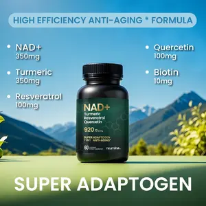 NAD+ Healthcare 920mg Anti-Aging Supplement with Turmeric Resveratrol Quercetin Biotin Fisetin & Black Pepper for Optimum Immune Function Skin Health & Vitamin Fitness Dietary Edible