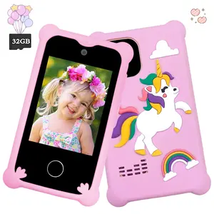 Kids Smartphone Toy with 2.8" Touch Screen, Dual Camera & Fun Photo Stickers, ABC Learning & Puzzle Games, Learning Tool, Learning Machine, Toddler Tablet, Christmas & Children's Day Gift for Boys Girls Ages 3-10 Kindergarten Boy (With 32GB Card)