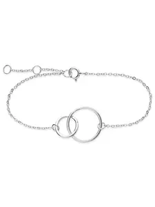 Sterling Silver Interlocking Circle Bracelet
