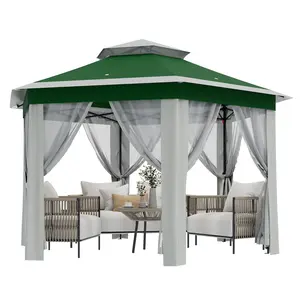 Garvee 13x13ft Instant Pop-Up Canopy with Full Mesh Enclosure Perfect for Outdoor Entertaining, Camping & Backyard Shade