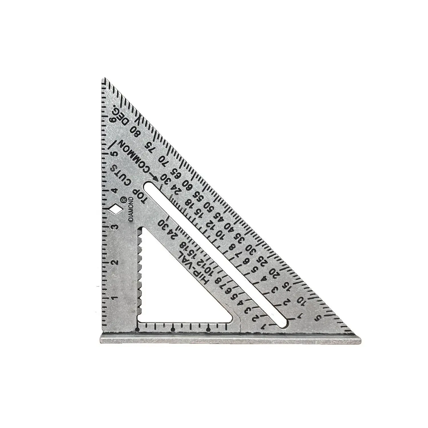 7 Inch Speed Square, Blue| Made in the USA aluminum alloy rafter square w/ black embossed scales/degrees/scribing for spot-on measurements every time
