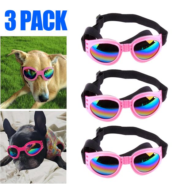 3PCS Dog Goggles Dog Sunglasses Adjustable Strap for Waterproof Windproof UV Protection Sunglasses for Pet, for Go Out Travel Skiing Swim 3PCS Dog Goggles Dog Sunglasses Adjustable Strap for Waterproof Windproof UV Protection Sunglasses for Pet, for Go Out Travel Skiing Swim