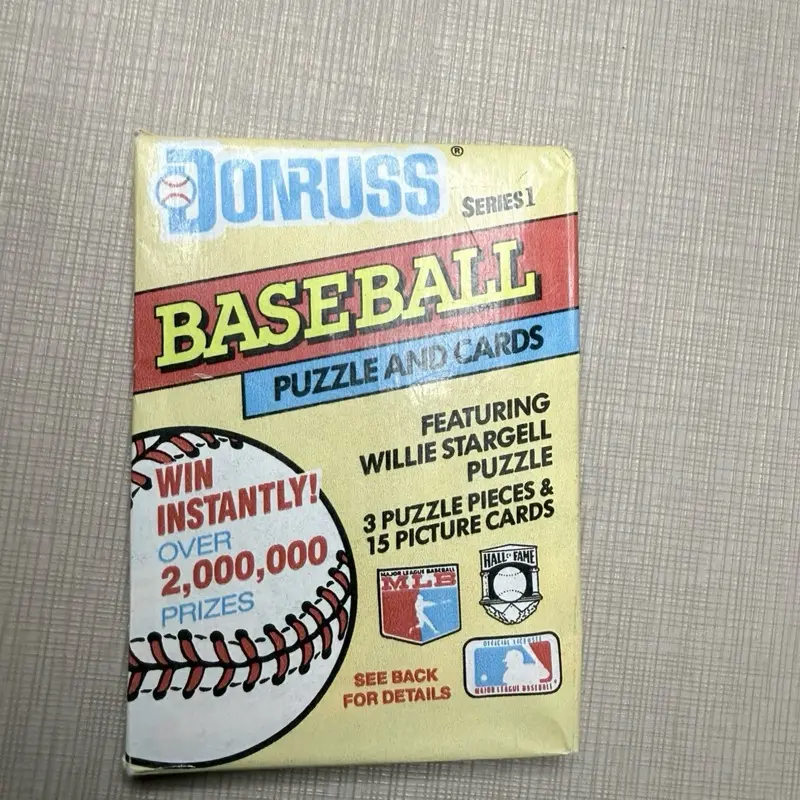 Donruss Baseball Cards 1st Series with Puzzle Featuring Willie Stargell Puzzle 3 Puzzle Pieces & 15 Picture Cards