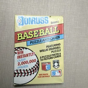 Donruss Baseball Cards 1st Series with Puzzle Featuring Willie Stargell Puzzle 3 Puzzle Pieces & 15 Picture Cards