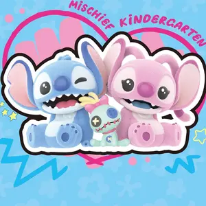 Disney Stitch Naughty Kindergarten Series Figure Blind Box – Cute Collectible Toy, Perfect Gift for Stitch Fans, Adorable Desk Decor Featuring Stitch & Angel in Playful Poses!