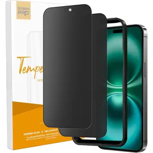 2 Pack for  16 Plus/ 15 Plus 6.7" Matte  Screen Protector Anti-glare Anti-spy Tempered Glass Film Anti-fingerprint Easy Installation