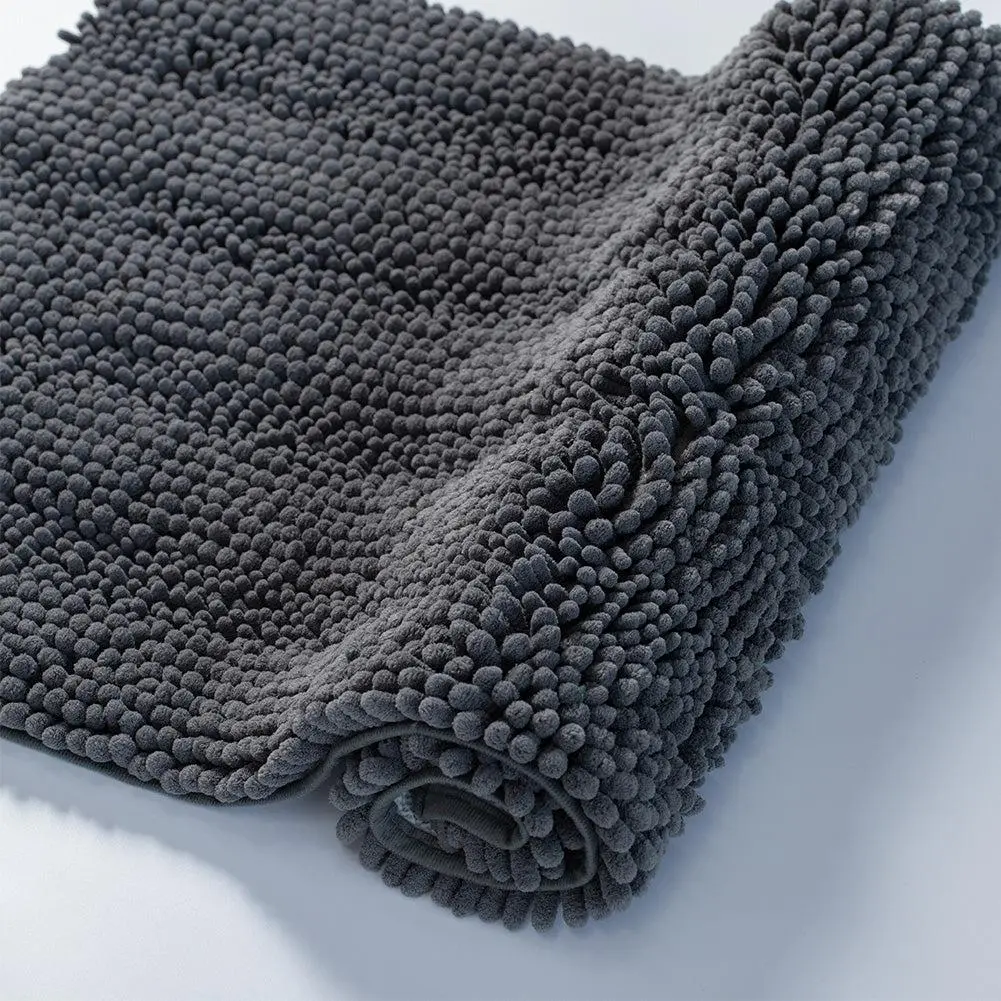 Kasentex Non-Slip Bathroom Rug Mat, Soft Absorbent Chenille Bath Mat for Bathroom Shower, Kitchen, Bedroom, Laundry Room - Machine Washable Floor Mat, Home Decor, Housewarming Gift, Mothers Day Gift, Fathers Day Gift, rugs for room men