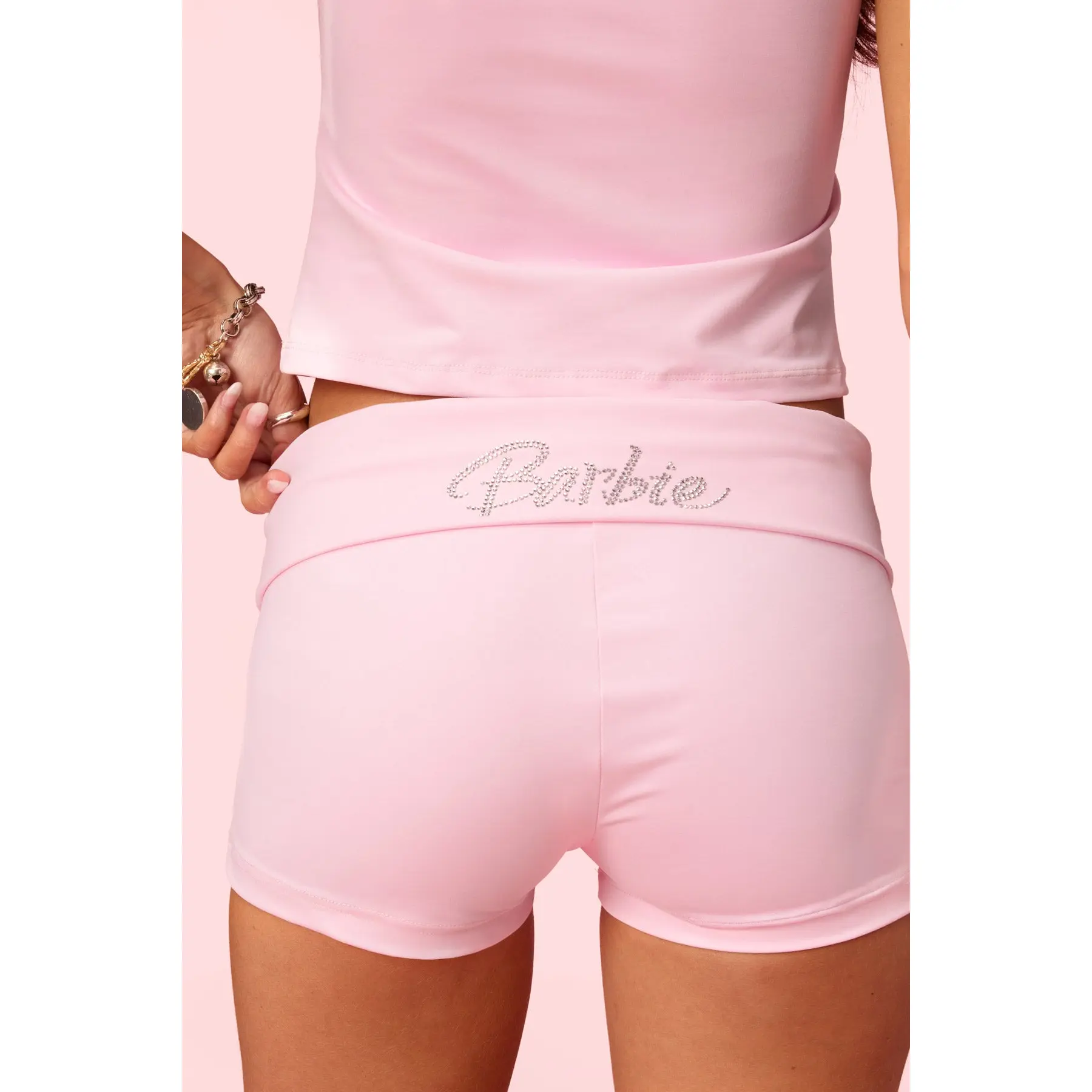 Barbie™ Rhinestone Foldover Shorts