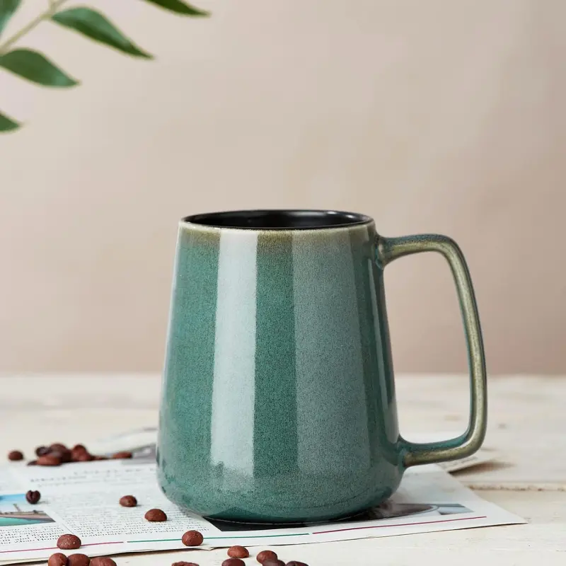 24 oz Large Ceramic Coffee mugs, Tea and Coffee Cups, Large Handle Coffee  Mug for Office and Home, Microwave and Diahwasher Safe. (24 oz green) -  TikTok Shop