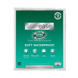 Allerease King Clean Boost Waterproof Fitted Mattress Protector: Hypoallergenic, OEKO-TEX Certified