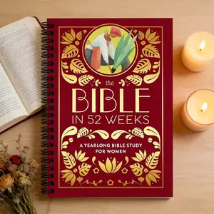 Spiral Bible - Read Complete in One Year, 52 Week Spiritual Plan, 365 Daily Reading, Daily Devotional Journal, Theme Study + Meditation Space, Christian Gift