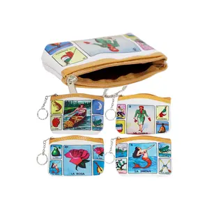 La Loteria Portrait Zipper PU Leather Coin Purse