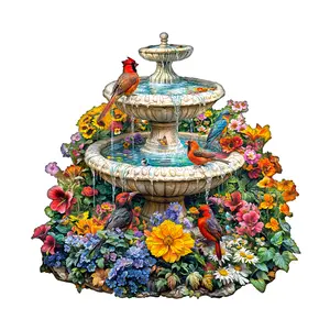 Garden Melody Wooden Jigsaw Puzzle for Adults and Kids Unique Shape Animal Wood Puzzles Challenging Puzzle Family Game Creative Gifts Laser-Cut Durable HDF Wood Puzzle - Fun